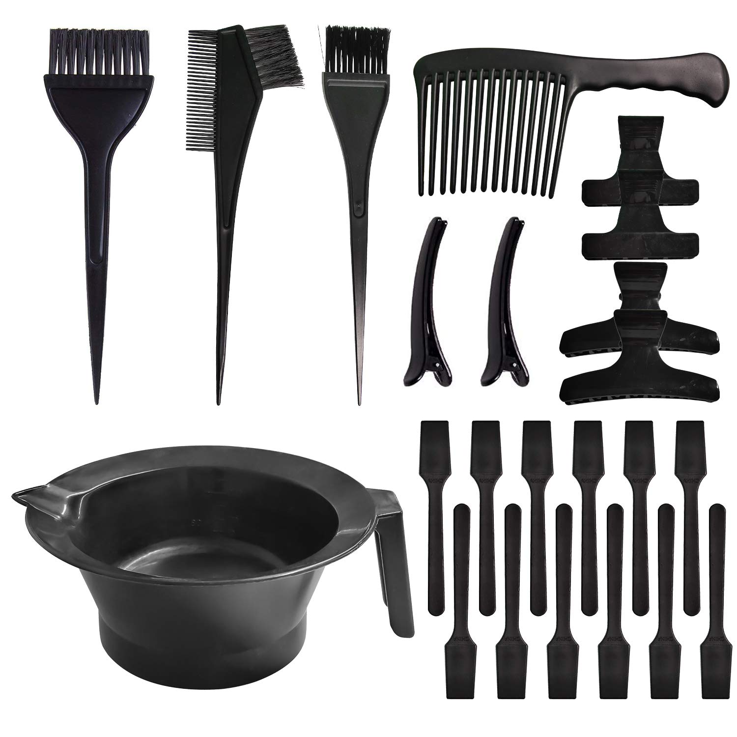 INHEMI 23 Pcs Hair Dyeing Tool Hair Coloring Kit ,Coloring Beauty Salon Tool Kit