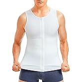 Eleady Compression Shirts for Men Zipper Vest Body Shaper Slimmer Undershirts