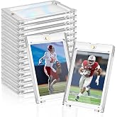 18 Pack 130 PT Magnetic Card Holder - Premium Card Protectors, Ultra Clear Hard Plastic Magnetic Case for Sports Trading Cards, Baseball, Football, Basketball, Hockey