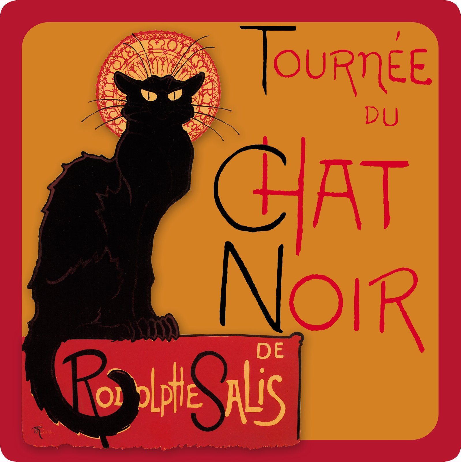 French Classics Glass Trivet Chat Noir