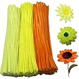 Swpohrat 300 Pieces Shades of Yellow Pipe Cleaner