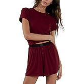 Lunya Soft Modal Ribbed Top and Shorts Set - Tencel Modal Womens Matching Sets