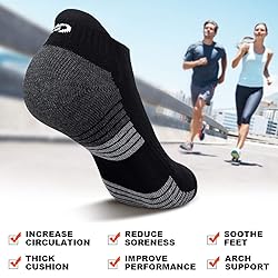 Lapulas Athletic Running Ankle Socks, Low Cut