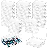 32 Pcs Plastic Crayon Box Bulk Clear Crayons Holder with Lid Crayon Organizer Case Crayons Storage Containers for Students School Office Supplies