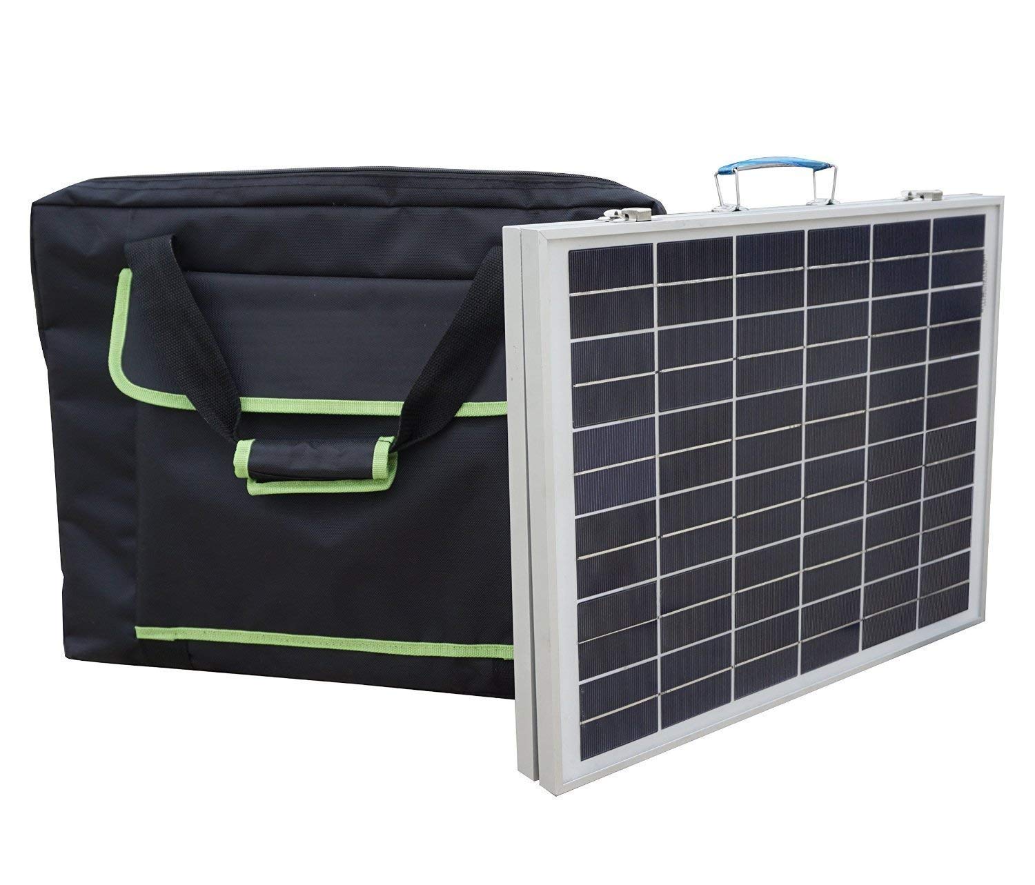 ECOWORTHY 50W Folding Suitcase Portable Solar Panel 12V Battery Power