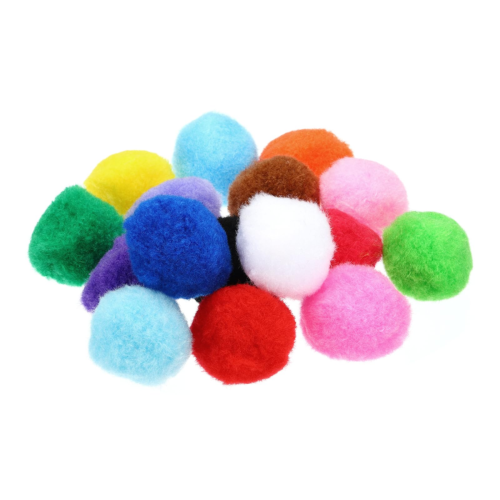 PATIKIL 2inch Pom Poms for Crafts, 2Pack 16Pcs Fuzzy Pastel Pom Pom Balls for Art Supplies DIY Creative Craft Material Handicraft Decorations, Multicolored