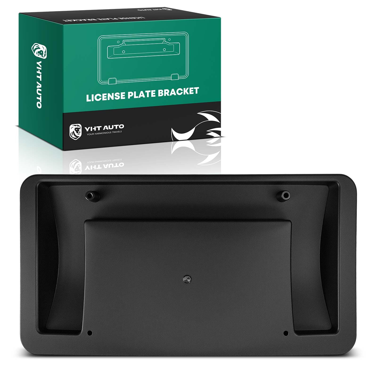 Photo 1 of YHTAUTO Front License Plate Frame w/o Screws Compatible with Tesla 3 2017-2023, Black Bumper License Plate Bracket, No Drill Licence Plate Holder