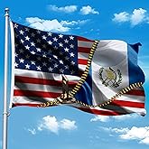 Vintage American America Usa Guatemalan Guatemala Flags For Outside Yard 3x5 Ft Double Sided Printed 100d Polyester Lightweight Garden Welcome Outdoor Banner Brass Grommets