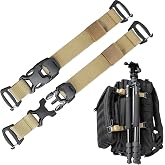 Pitozer Molle Attachment Strap for Tactical Military backpack 24"Adjustable | Compression Tie Down Strap to Secure Gear Tripod Sleeping Bag Modular Accessories Strap for Rush Tier System,Heavy Duty Nylon