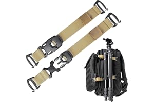 Pitozer Molle Backpack Straps Tactical Rush Tier System Molle Attachment for Tactical Military Backpack Plate Carrier Gear Accessories Compression Fastening Strap Pack Attachment Strap with Buckle