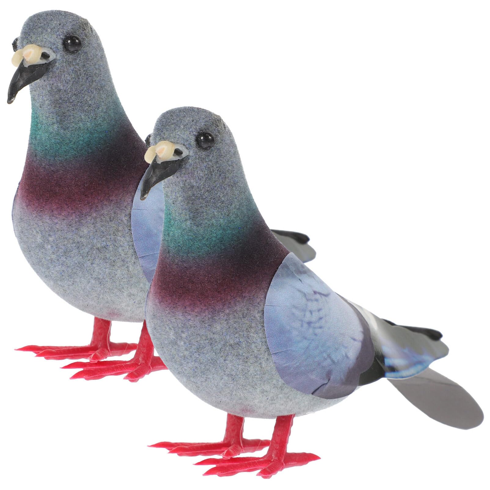 Pack of 2 Pigeon Figure Polystyrene Figure Bird Garden Dove Shape Model Bird Polystyrene Ball Decorative Birds for DIY Theme Party Decoration