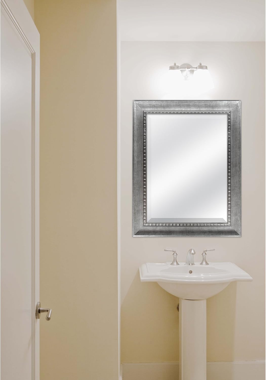 MCS 18x24 Inch Sloped Mirror, 23.5x29.5 Inch Overall Size, Silver (20563): Home & Kitchen