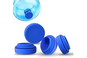 NAKTOW Reusable Water Bottle Caps – 4 Pack, 55mm Silicone Caps for 3 & 5-Gallon Jugs, Leak-Proof, BPA-Free, Eco-Friendly, Dishwasher Safe, Freshness Seal