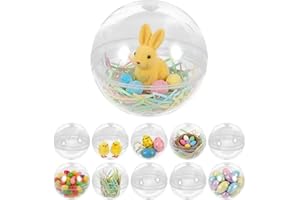 JECOMPRIS 50pcs Vending Machine Capsule 2 Inch: Empty Round Capsule Gumball Machine Container Plastic Bulk Clear 50MM Ornamen