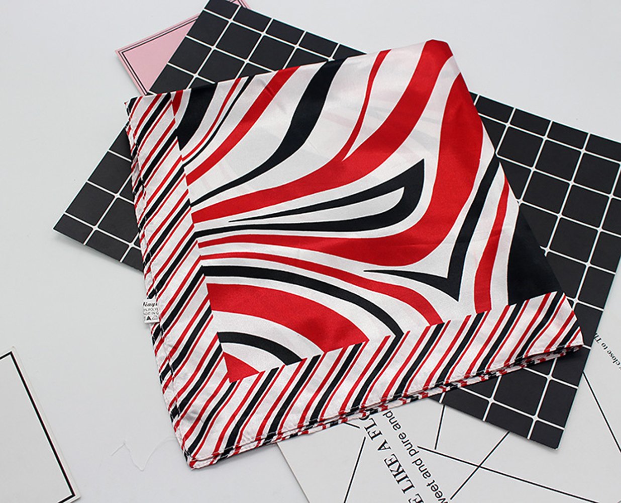 WOWOscarf Scarves Vintage Elegant Designs Silk Satin Feel Ladies Small