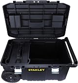 Stanley Rolling Toolbox Chest 50L Heavy Duty Latch 2 Lid Organisers STST1-80150 view 4