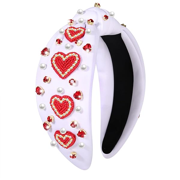 AHONEY Diadema De Terciopelo Rosa Anudada Para Mujeres Y Niñas, Diadema De Diamantes De Imitación De Cristal Brillante, Nudo Superior Ancho, Diadema De Moda Adornada Para Mujer, Regalo Para El Día