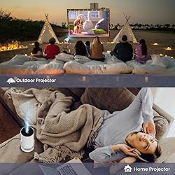 HIPPUS Mini Projector with WiFi and Bluetooth, Auto