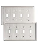 TREEWELL 2-Pack Quad Toggle Light Switch Cover
