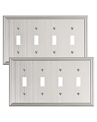 TREEWELL 2-Pack Quad Toggle Light Switch Cover