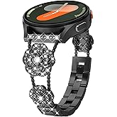 WINGLE for Galaxy Watch 8/8 Classic Band 40/44/46mm Galaxy Watch 7 6 5 4 FE Band 40mm 44mm Samsung Watch 5 Pro Bands 45mm, Women Bling Sparkling Diamond Bands for Watch 6/4 Classic 43mm 47mm 42mm 46mm