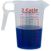 2 Stroke Oil Measuring Cup - 16 Oz Oil Gas Mixing Pitcher with 15-In-1 Ratio Conversion Chart for Outboard Motors, Chainsaws, Weed Eaters, Lawn Equipment, ATVs, Boats, Snowmobiles, Trimmers, Blowers