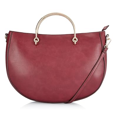 Caprese Tyra Womens Satchel (Dark Red)