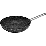 THE ROCK by Starfrit 7.25" Personal Wok Pan with Stainless Steel Wire Handle, Black