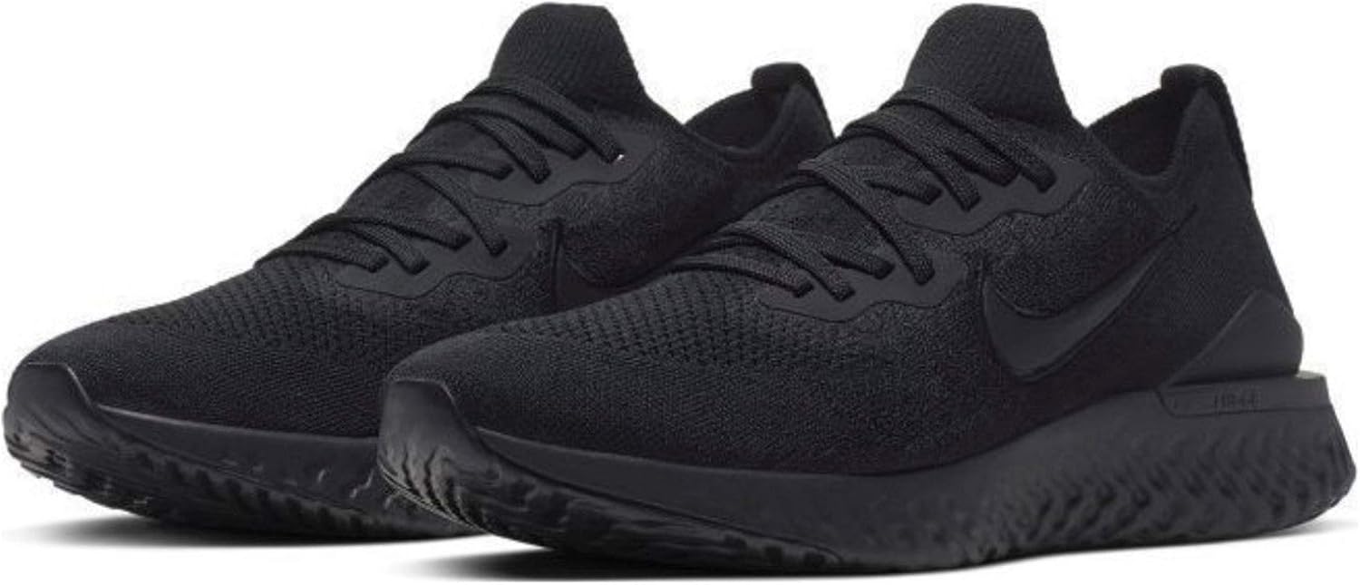 nike running epic react 2 flyknit trainers in black