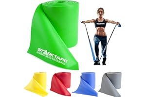 Starktape Resistance Bands Professional 8,16, 25, 50 Yards Bulk Rolls. Latex-Free Elastic Physical Therapy Band. No Scent, No Powder - Perfect for Home Exercise, Yoga, Pilates, Gym, Rehab, Workout