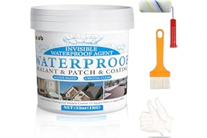 NIUB Liquid Waterproof Sealant, Invisible Waterproof Agent, Transparent Repairing Leak Waterproof Adhesive, Indoor & Outdoor Waterproof Coating(1KG)