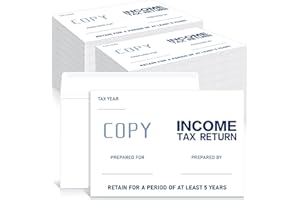 Sayglossy 100 Pcs 9 x 6.3 Inch Income Tax Return Envelopes - Security Booklet Envelopes for Tax Preparers, Office, Business, 