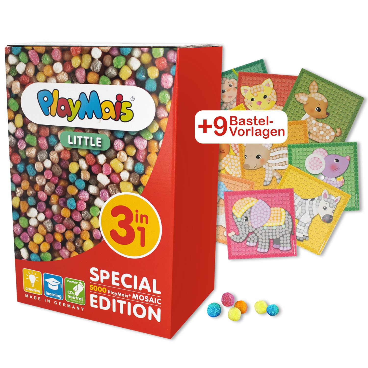 PlayMais Little 3-in-1 for Children from 3 Years | Motor Skills Toy with 5,000 PlayMais & Templates | Promotes Creativity & Fine Motor Skills