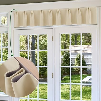 Amazon NICETOWN Thermal Insulated Curtain Valance for Bedroom