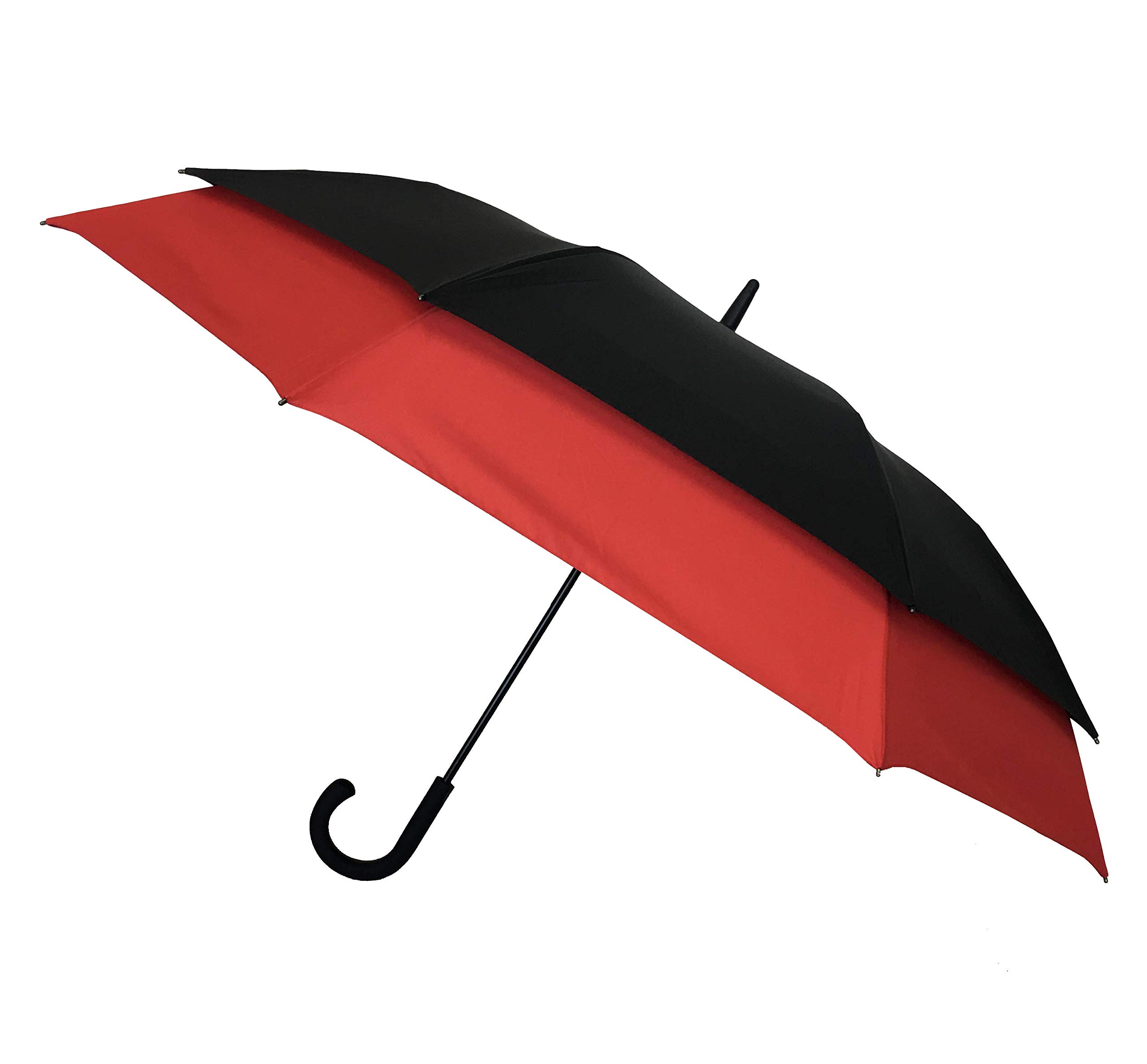 SMATI golf umbrella Double Extension - Ultra windproof; Diameter=128cm is equal to a Golf umbrella; Automatic opening; Two person umbrella; Men's umbrella; Color BLACK/RED