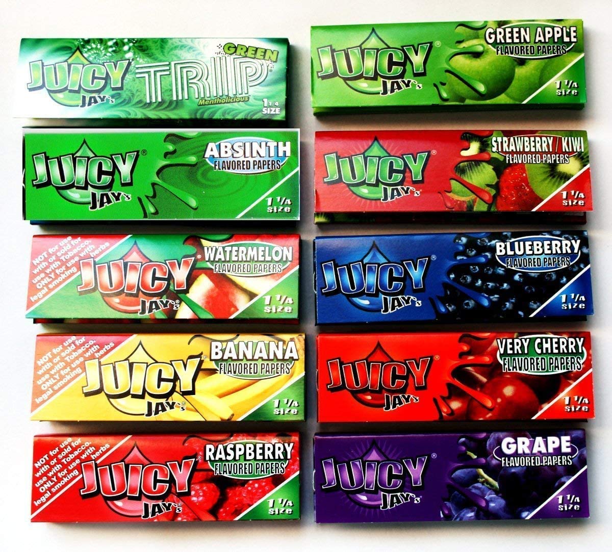 10 Booklets of Juicy Jays (Mix) - NO Flavour Repeated