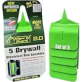 Buddy Tools Mark N Guard, Set of 5 - Drywall Outlet Marker for Finishing - Protects Wires During Sheetrock Installation - Dry