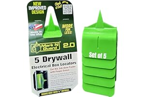 Buddy Tools Mark N Guard, Set of 5 - Drywall Outlet Marker for Finishing - Protects Wires During Sheetrock Installation - Dry