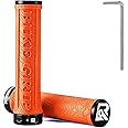 ROCKBROS Bike Handlebar Grips Double Lock-on MTB Bicycle Handle Bar Grips Ergonomic Non-Slip Rubber Hand Grip for Scooter, Mountain, BMX, Beach Cruiser, Folding Bike