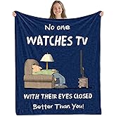 Wazzio Birthday Gifts for Men Dad Uncle Grandpa, Happy Birthday Gifts for Christmas Fathers Day, Birthday Gift Ideas, Relaxing Blanket Gifts for Coworker, Watches TV with Eyes Closed Blanket, 50"x 60"