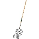 Truper 54-Inch Handle 30331 Tru Tough Manure/Bedding Fork, 10-Tine, Long Hand