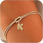Gold Initial Bracelets for Women - Friendship Bracelet, 14K Gold Plated Love Knot A-Z Letter Bracelet, Dainty Forever Infinity Bracelet, Bridesmaid Gifts, Valentine's day Gifts for Women, Lover Bridesmaids Friends Gifts