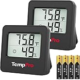 ThermoPro TP157 2 Pack Hygrometer Indoor Thermometer for Home, Room Thermometer Humidity Meter with Temperature Humidity Sens