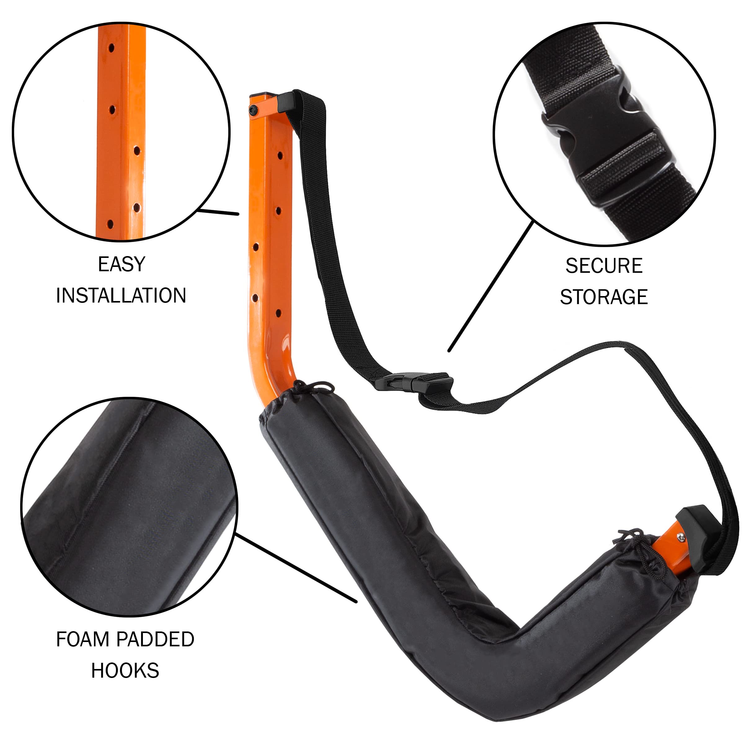 RAD Sportz Wall Hanger Pro Kayak and Stand Up Paddle Board Foam Padded