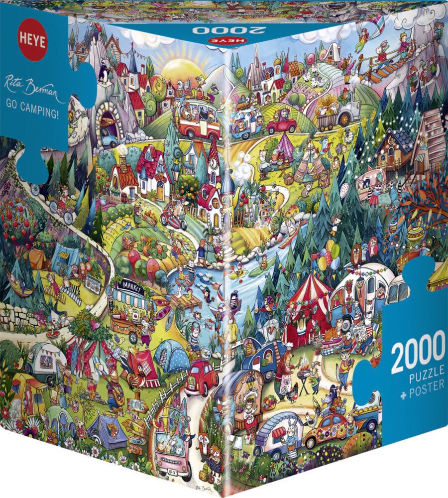 Heye Go Camping Berman 2000 Piece Jigsaw Puzzle - Yellow