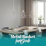 Giggi White Cage Ceiling Light Shade Industrial Ring Pendant view 7