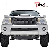 Tidal Front Hood Grille Black Stainless Mesh with ABS Shell Fit 2005-2011 Tacoma