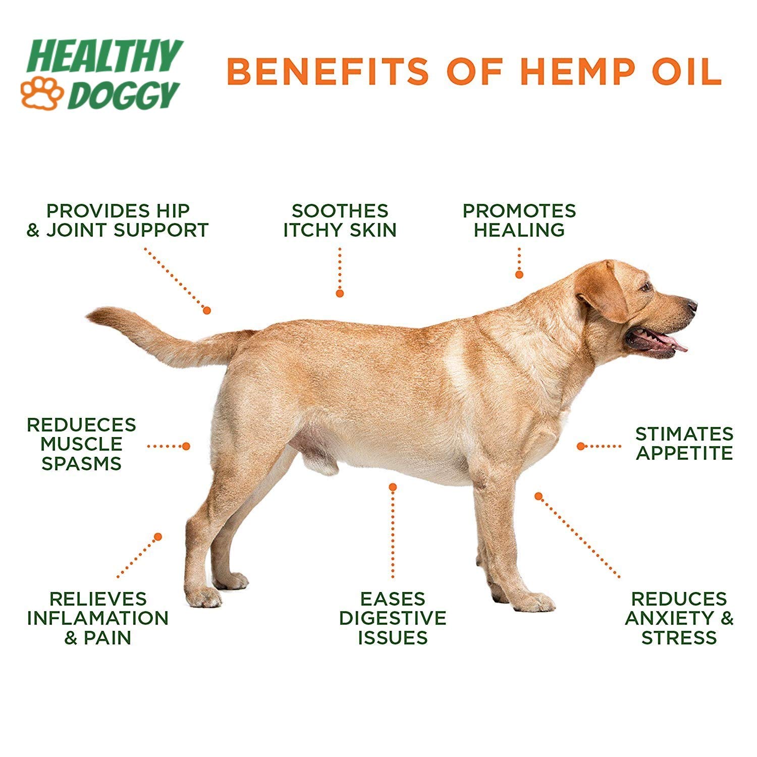 Hemp Oil For Dogs and Cats Natural Full Spectrum Hemp Extract for Pets - Anti-Anxiety Pain Relief - Supports Hip & Joint With-Omega 3, 6 & 9 - 1000MG