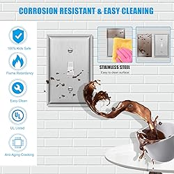 Toggle Light Switch Decorator Metal Wall Plate