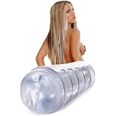 Mistress Brianna Diamond Deluxe Ass Stroker Toy for Men, Women, and Couples, Adult Sex Pleasure Toys, Male Masturbators Realistic Textured Pocket Anal - Clear Stroker